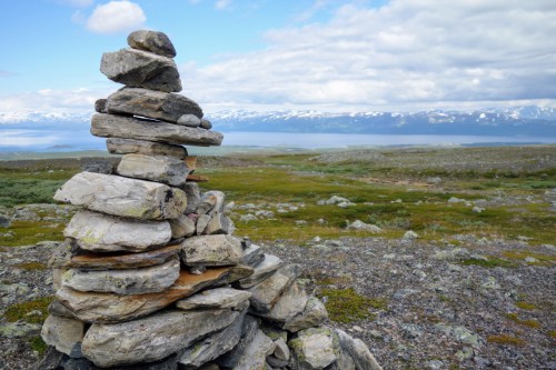 Stone pile and Torneträsk