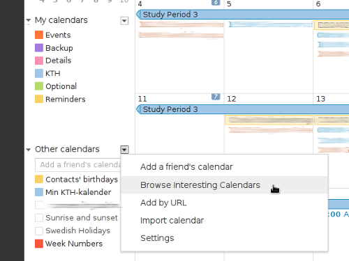 Week Numbers in Google Calendar