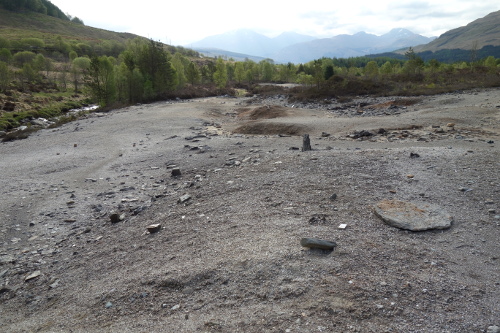 Poisoned soil on the site of a former lead crushing plant at Tyndrum